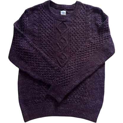 Small Gap Purple Cable Knit Jumper