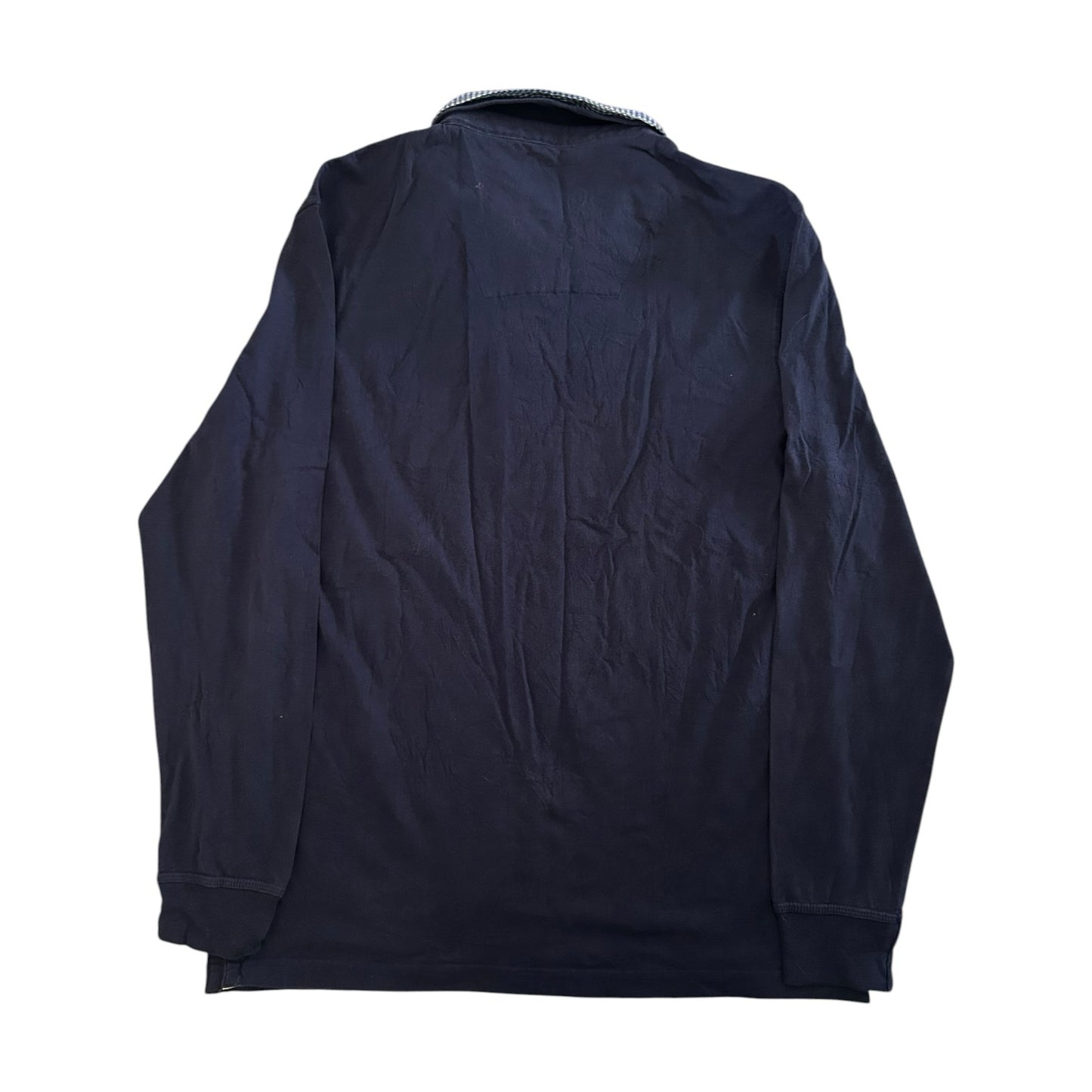 Large Canda Navy Rugby Shirt with Shirt Collar