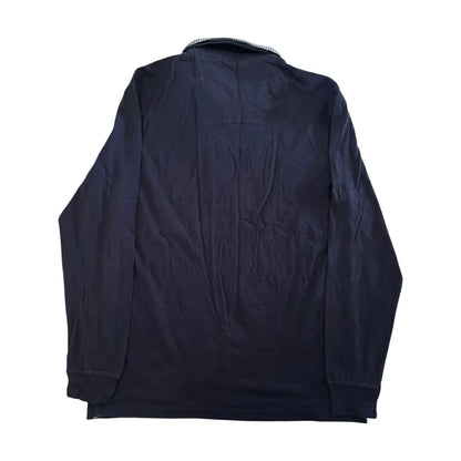 Large Canda Navy Rugby Shirt with Shirt Collar