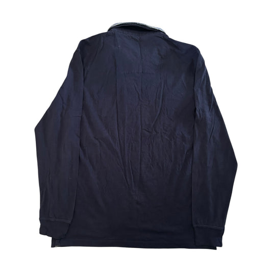 Large Canda Navy Rugby Shirt with Shirt Collar