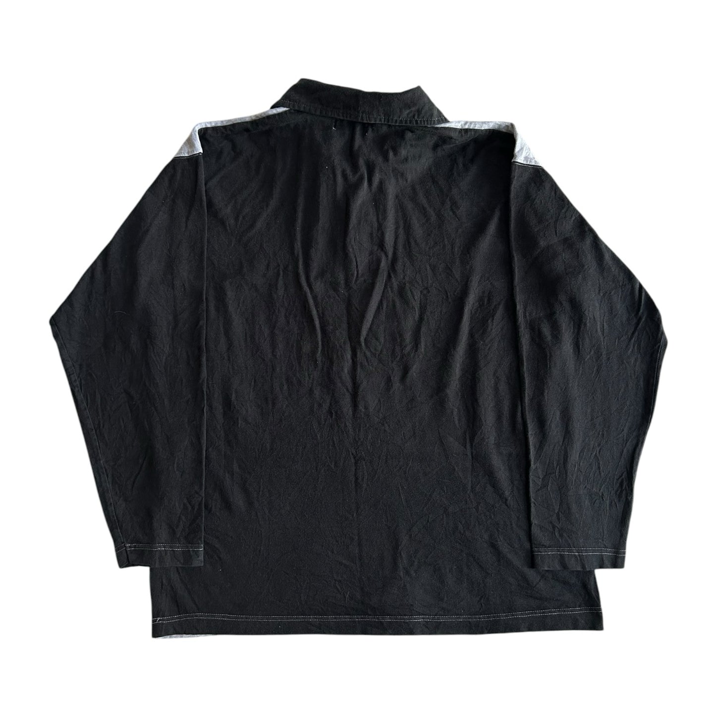 Medium Dynam Outdoors Grey and Black Rugby Shirt