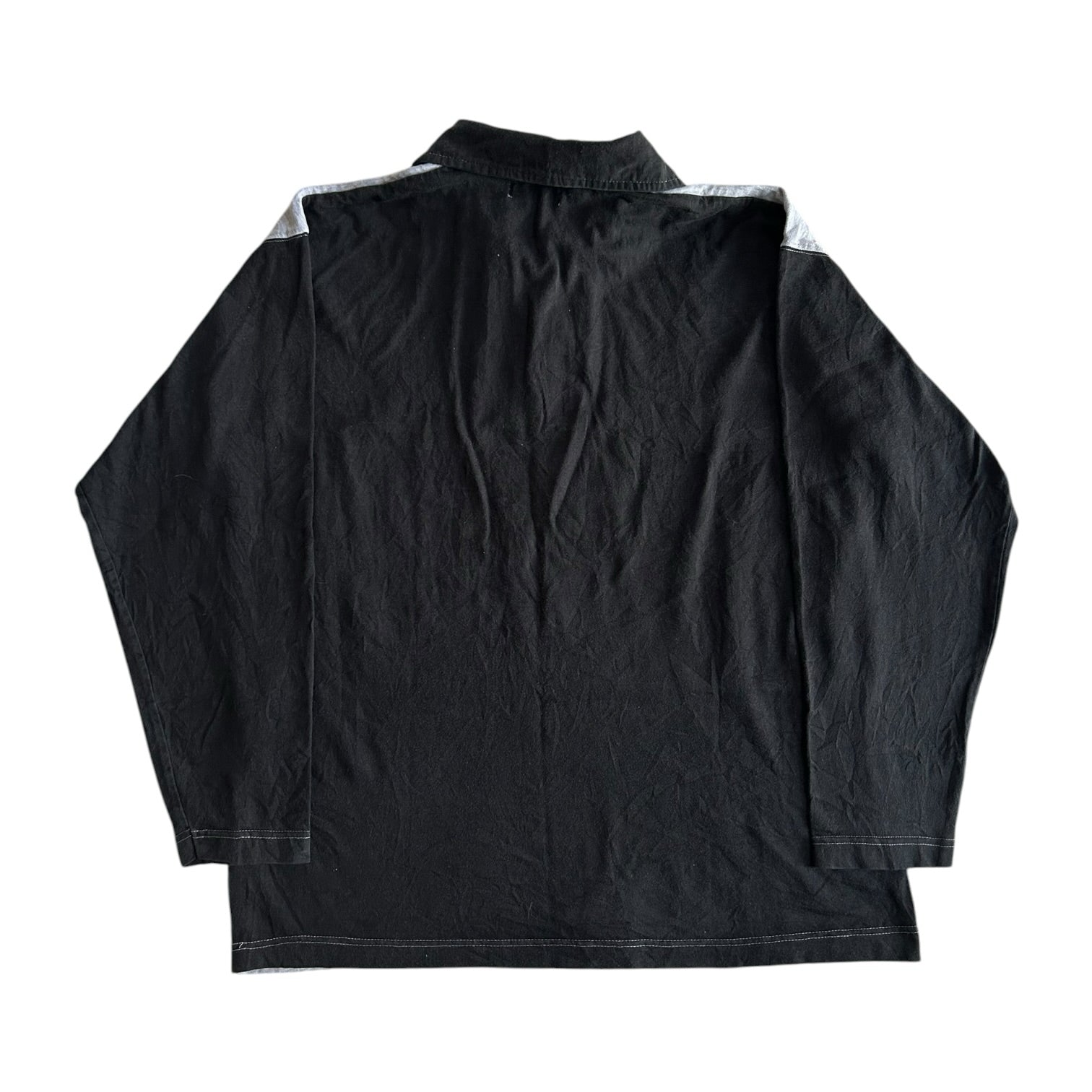 Medium Dynam Outdoors Grey and Black Rugby Shirt