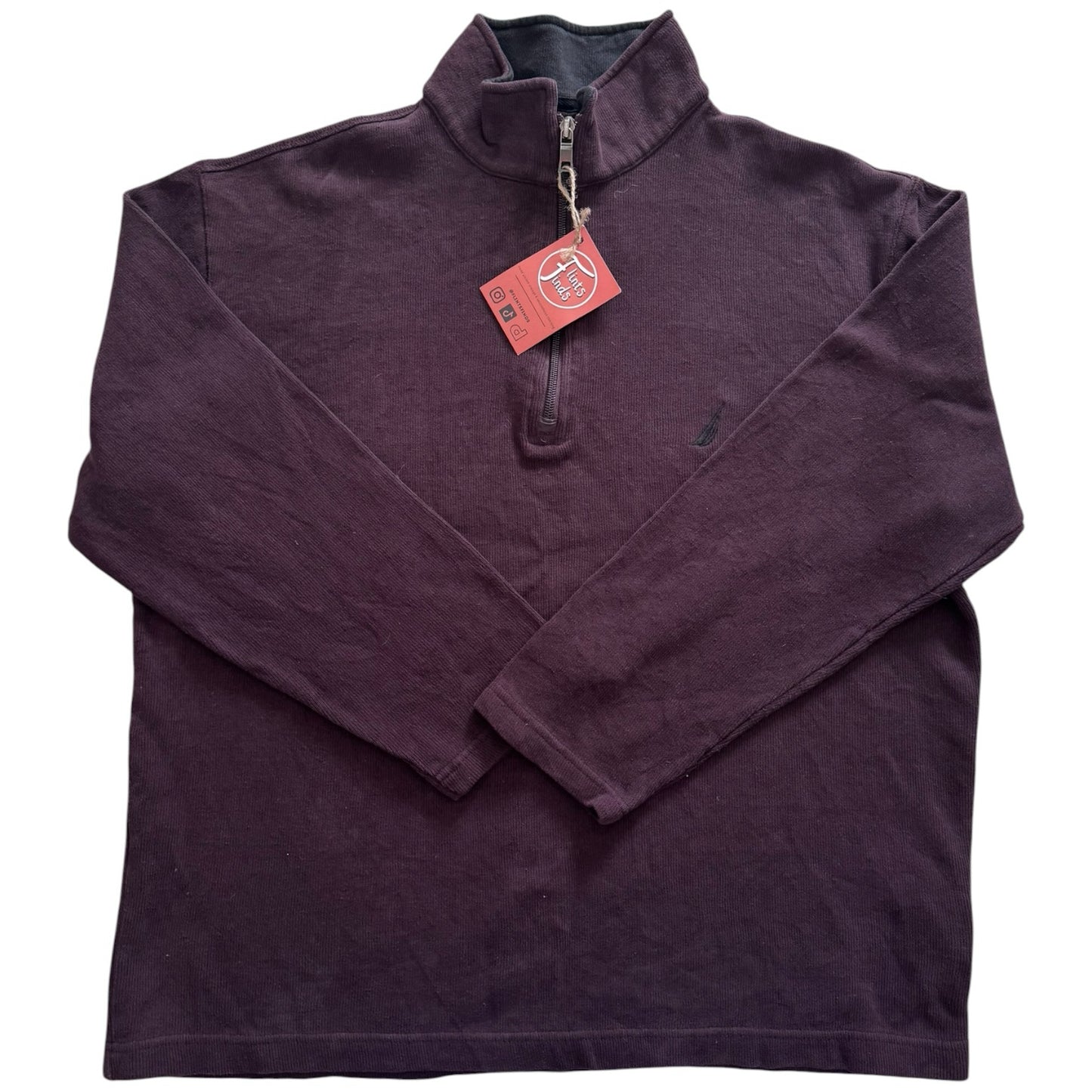 Medium Nautica Burgundy/Purple 1/4 Zip Jumper