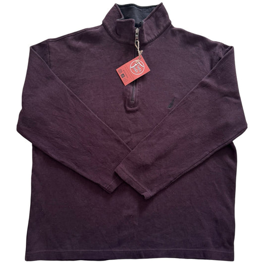 Medium Nautica Burgundy/Purple 1/4 Zip Jumper