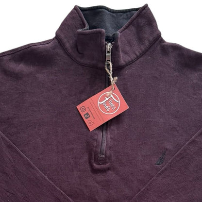 Medium Nautica Burgundy/Purple 1/4 Zip Jumper