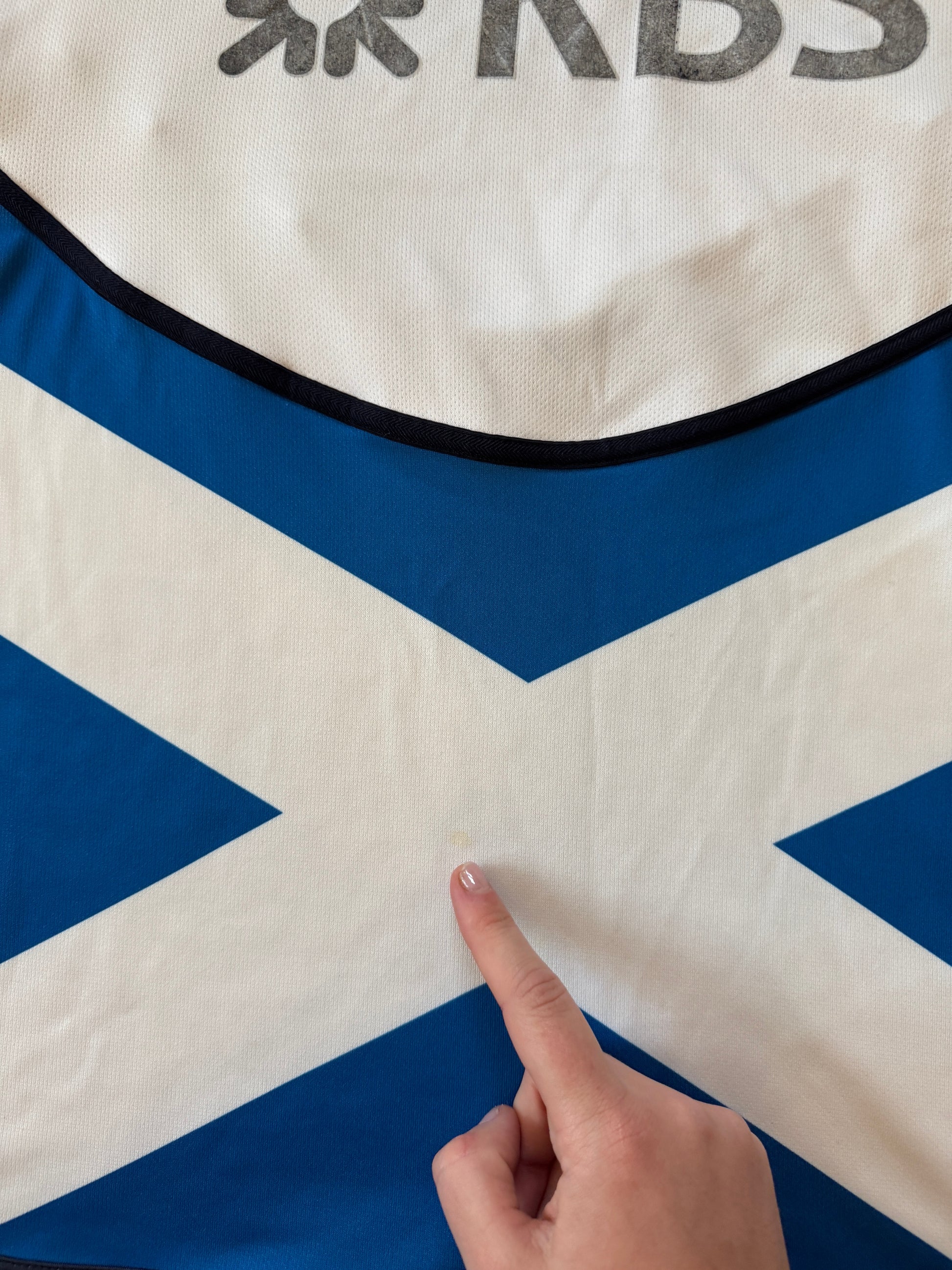 Large 2012/13 Canterbury White Scotland Rugby Shirt