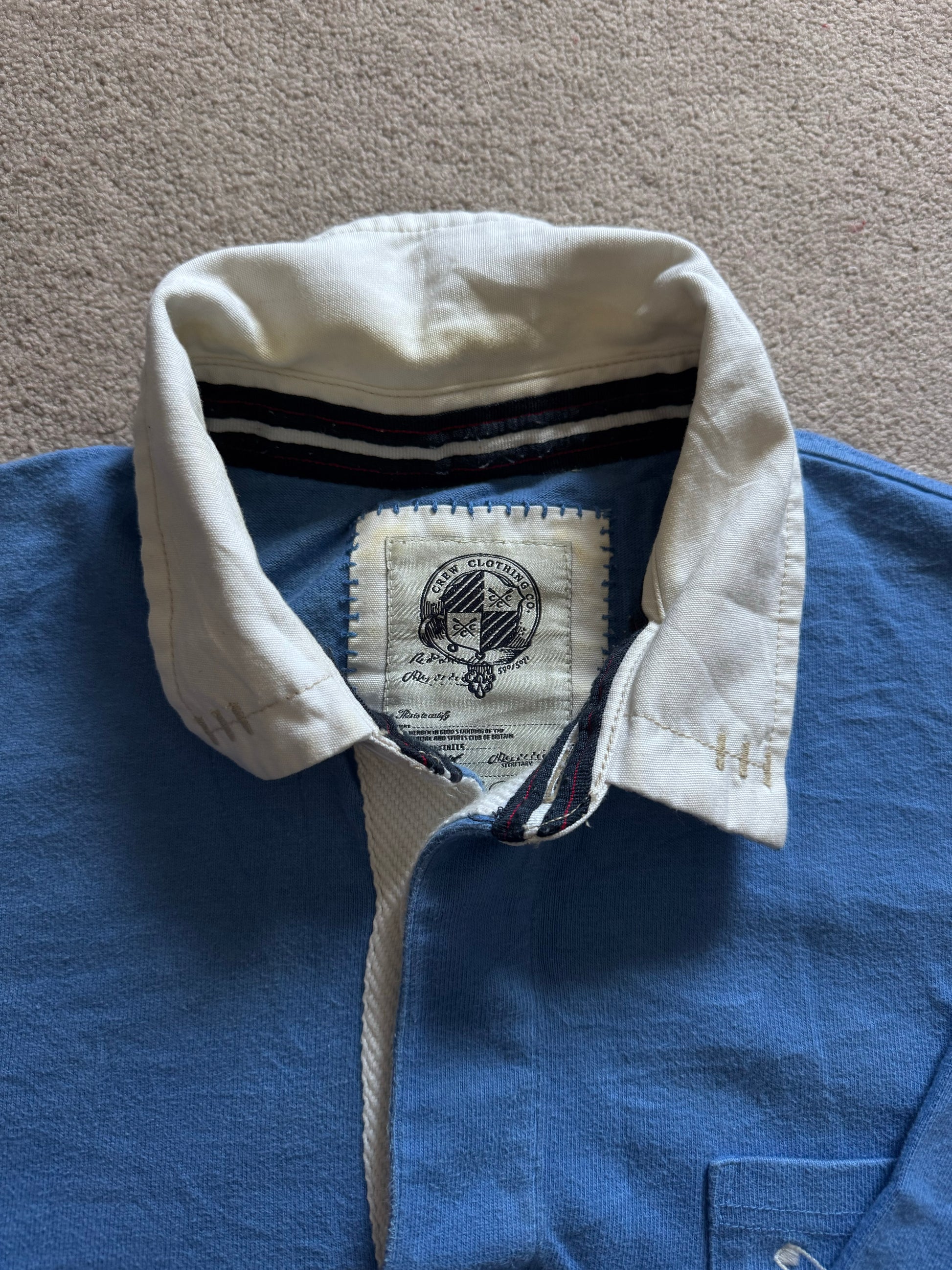 XXL Blue Crew Clothing Rugby Shirt