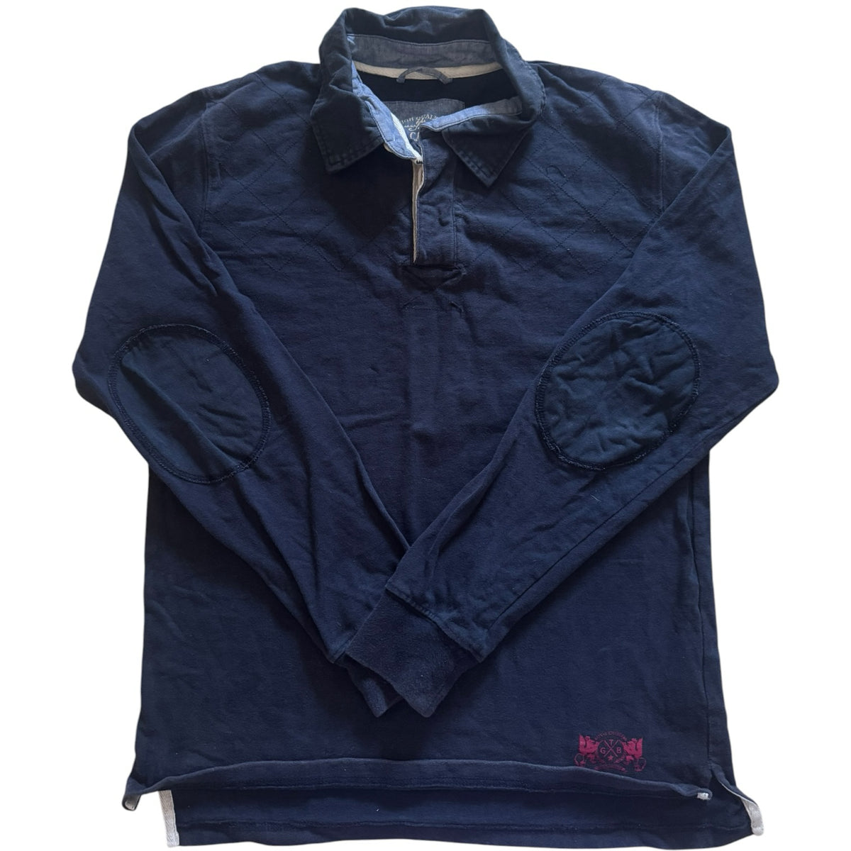Small Mo Casual Navy Rugby Shirt