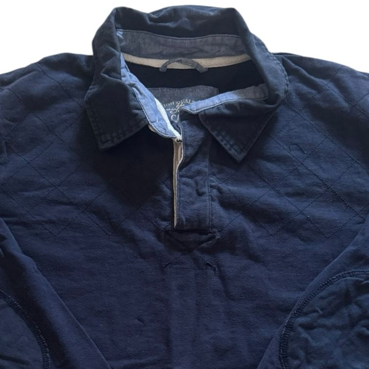 Small Mo Casual Navy Rugby Shirt