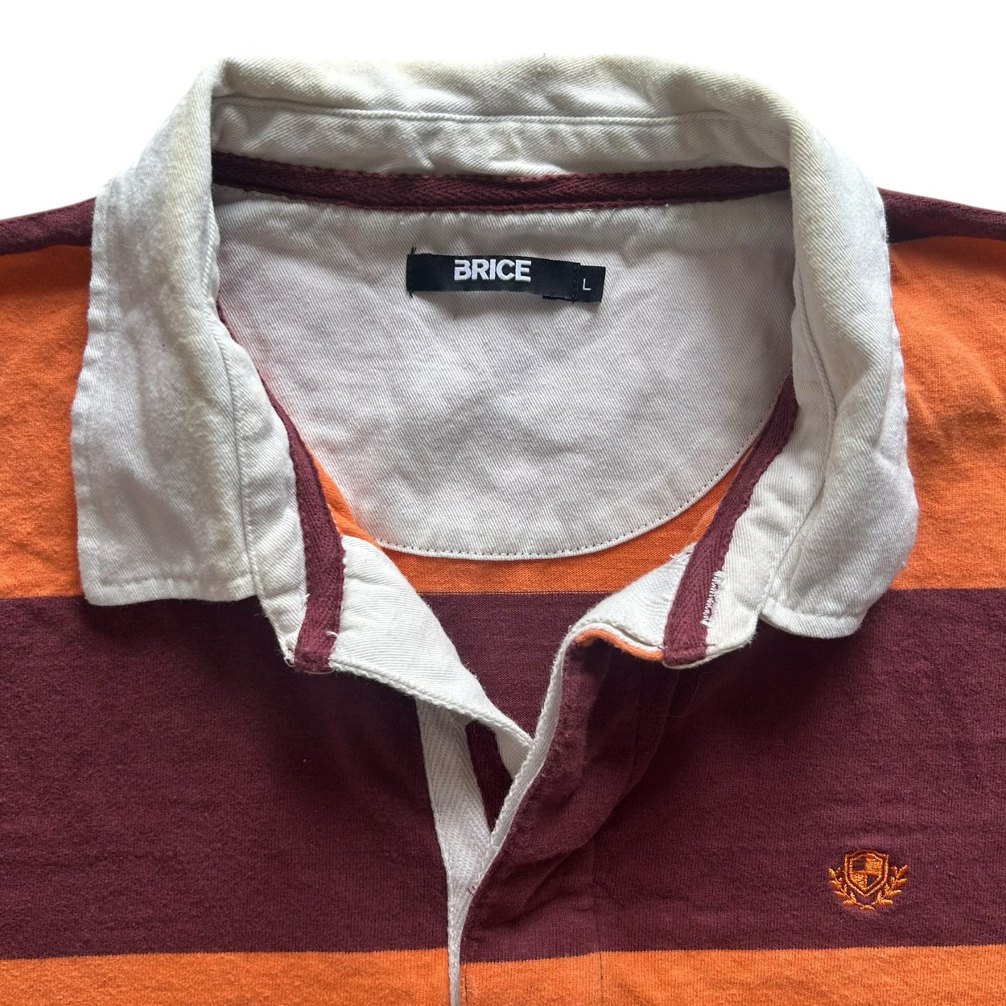 Large Brice Orange and Red Rugby Shirt