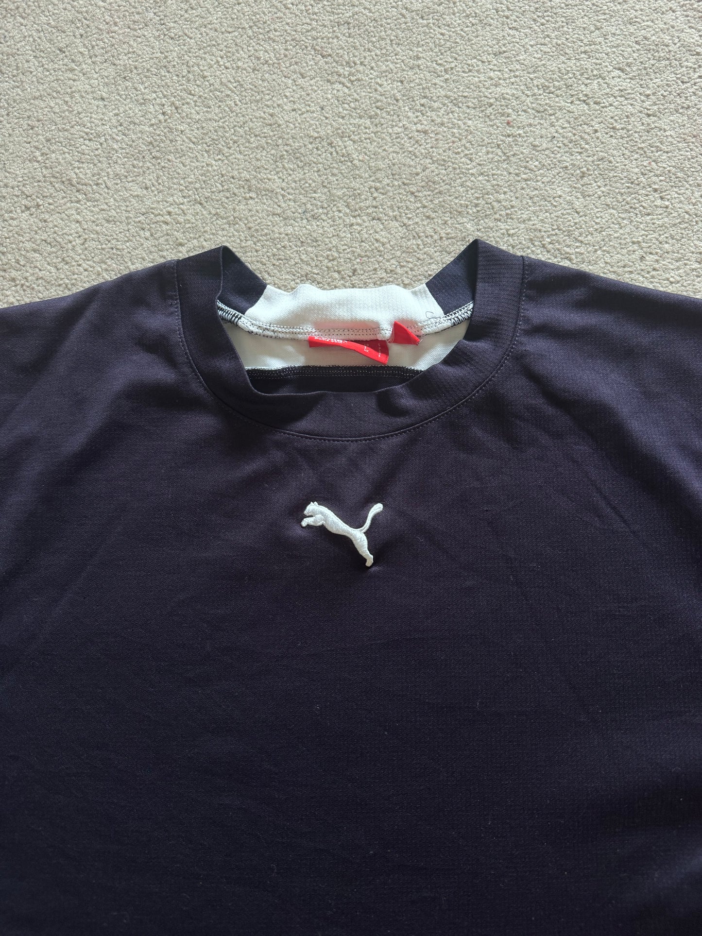 Small Puma Black Purple Tinge Sports T-Shirt