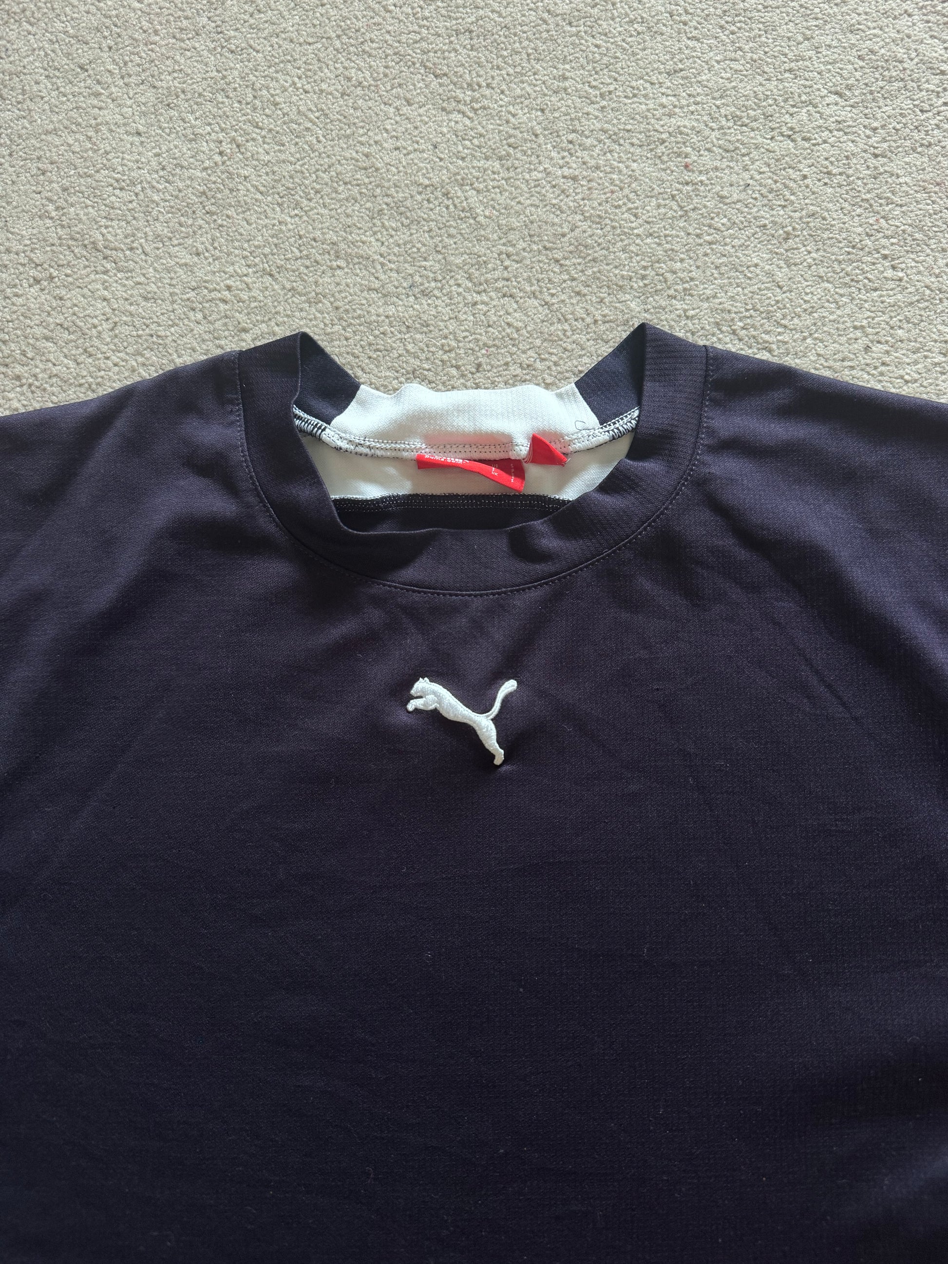 Small Puma Black Purple Tinge Sports T-Shirt