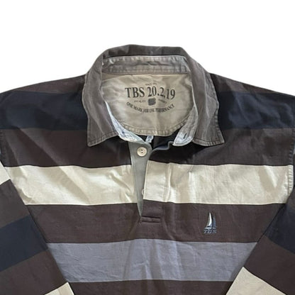 XXL TBS Brown, Blue and Cream Rugby Shirt