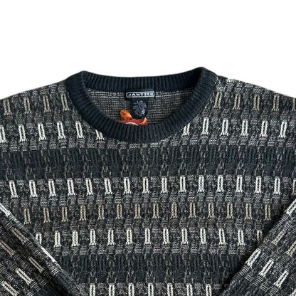 Large Jantzen Black Funky Knit Jumper