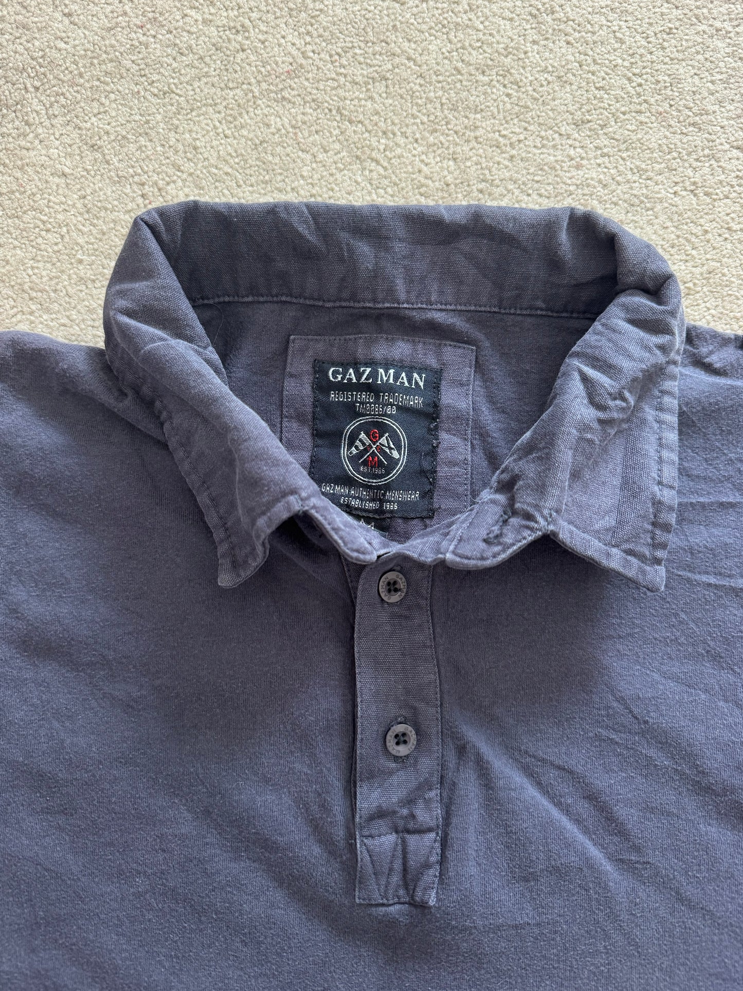 Medium Gazman Faded Navy Rugby Shirt
