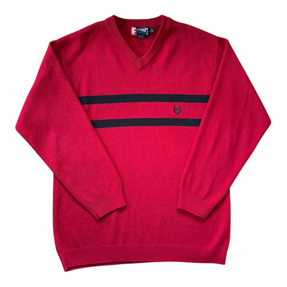 Large Chaps Red V-Neck Jumper
