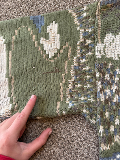 Large 90's Crossings Green "Walk up the Fairway" Golf Knitted Jumper