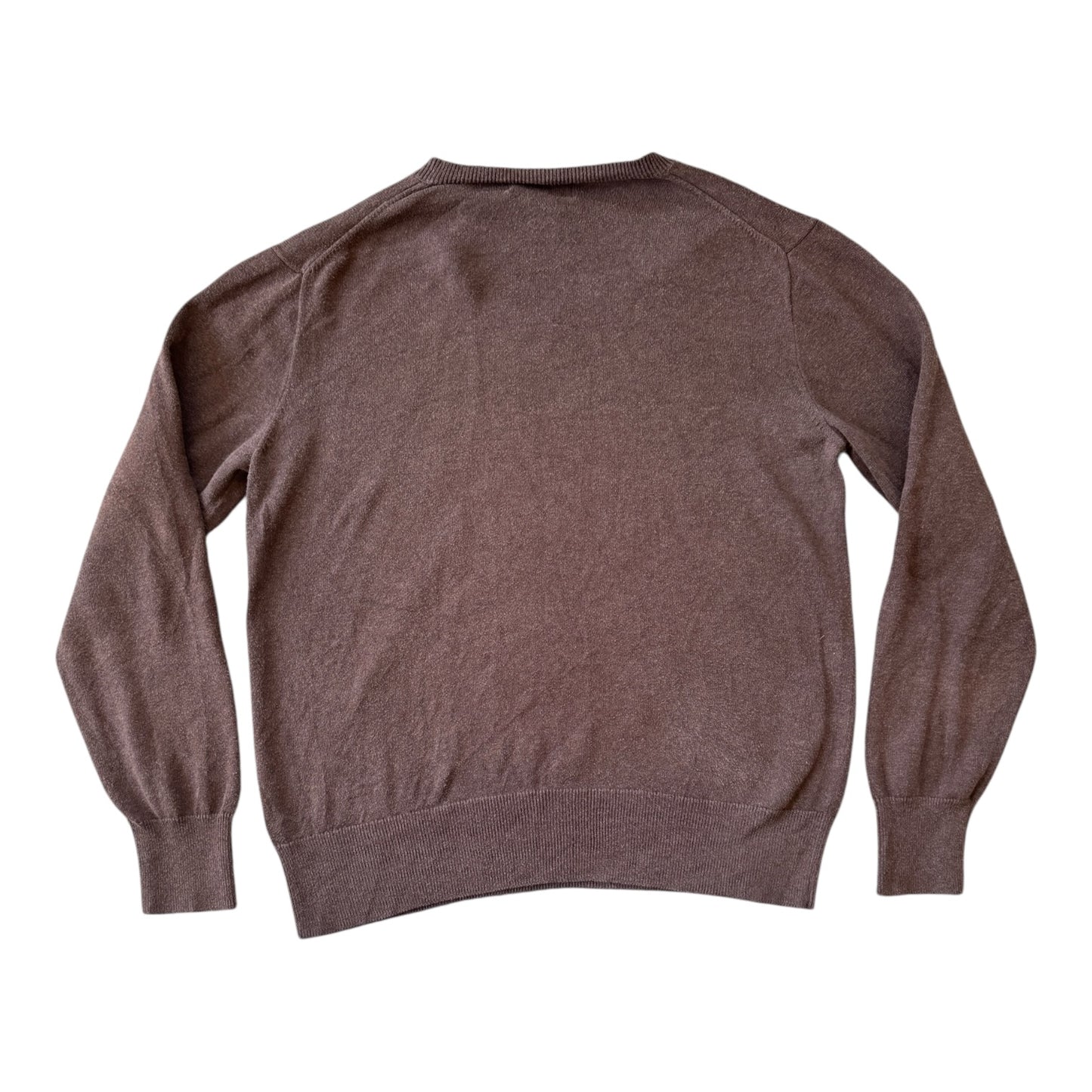 Aged 14-16 Ralph Lauren Brown V-Neck Jumper