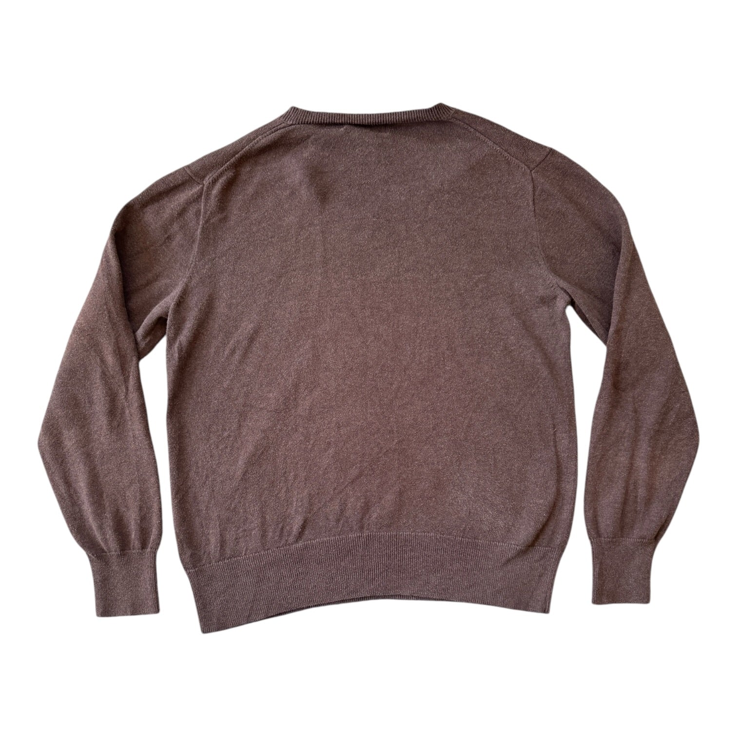 Aged 14-16 Ralph Lauren Brown V-Neck Jumper