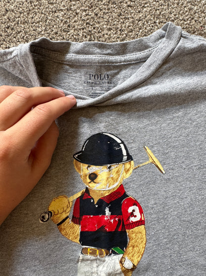 Aged 5 Ralph Lauren Grey Polo Bear T-Shirt