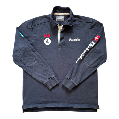 Large Ocean Works Navy Suisse Rugby Shirt