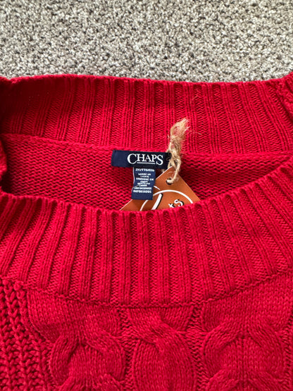 Woman's XXL Chaps Red Knitted Jumper
