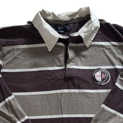 Medium TCM Brown Striped Rugby Shirt
