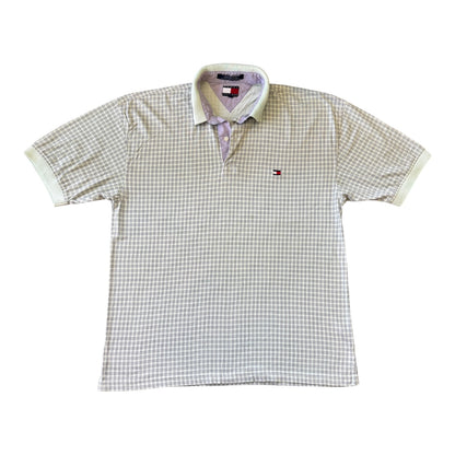Large Tommy Hilfiger Mint Green Check Golf Polo Shirt