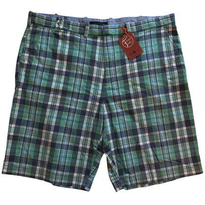 40" Tommy Hilfiger Blue and Green Check Shorts