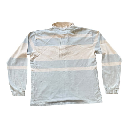 Extra large Cotton Oxford White and Blue USAP Perpignan Rugby Shirt - marked