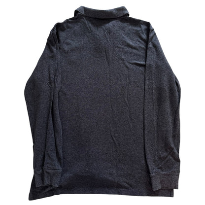 Large Ralph Lauren Grey Long Sleeved Polo Shirt
