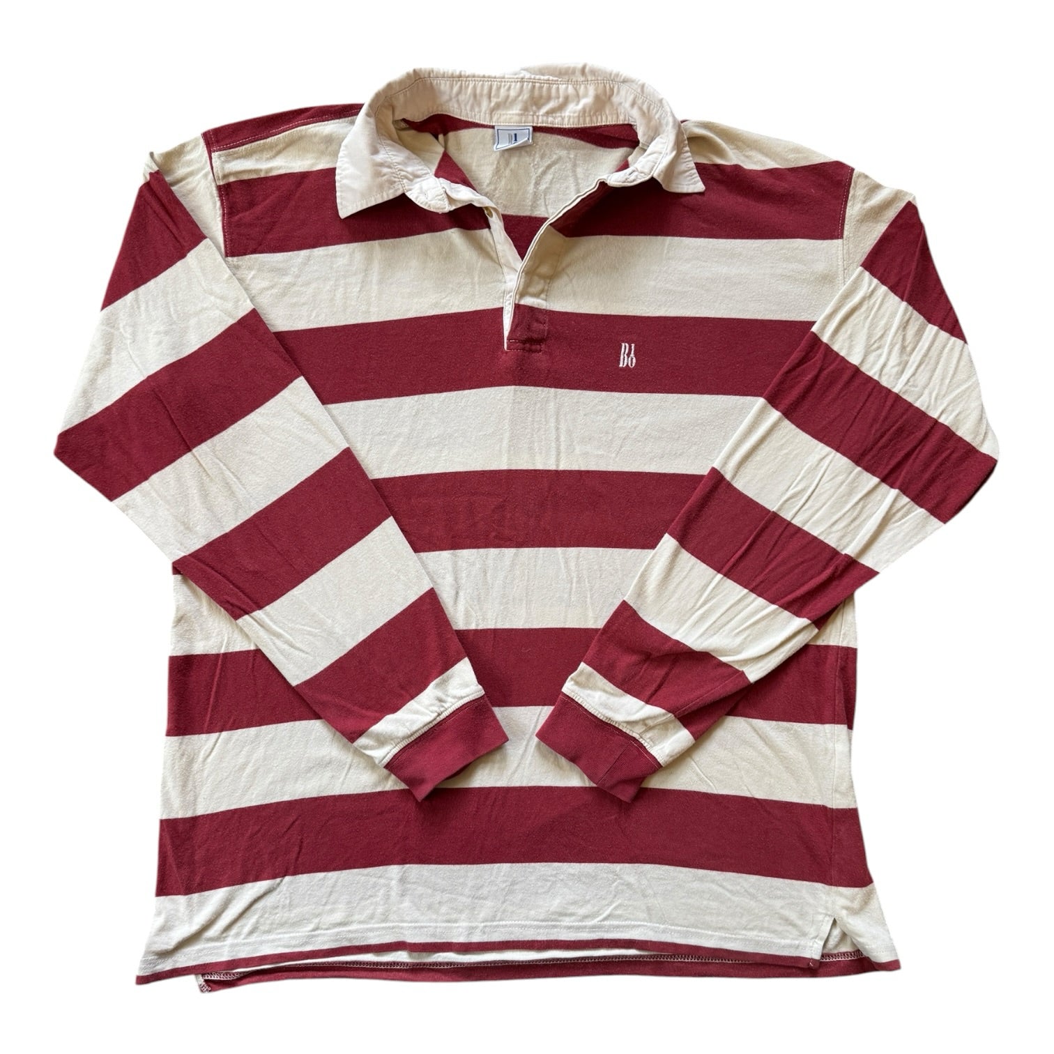 Aged 16 Red and Cream Rugby Shirt