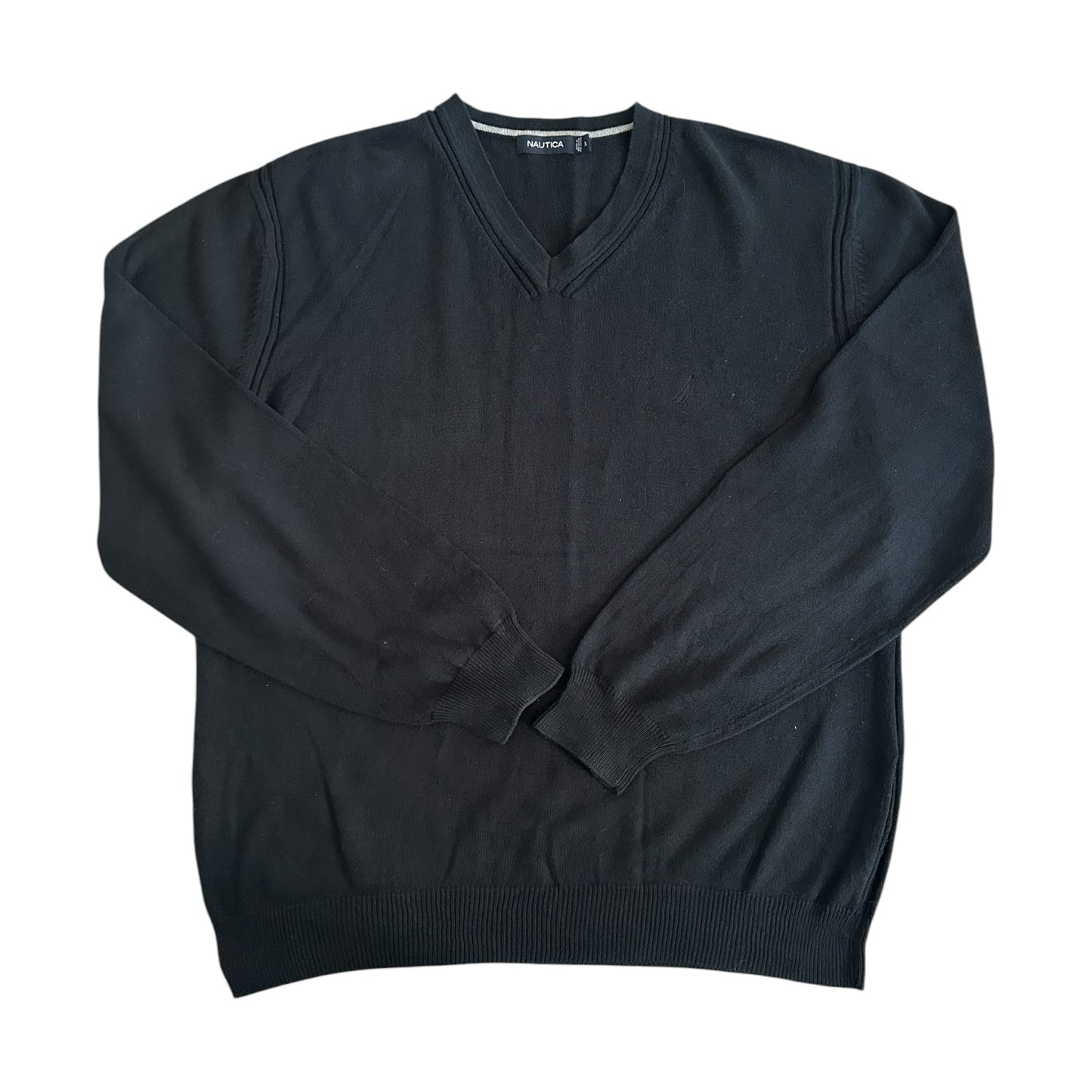Extra large Nautica Black V-Neck Jumper