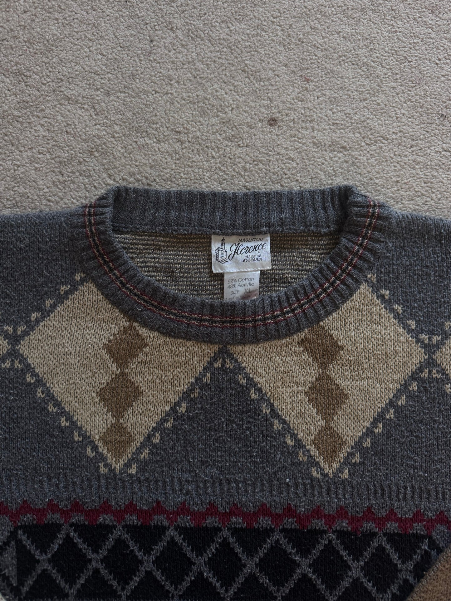 Extra large Florence Blue Funky Knit Jumper