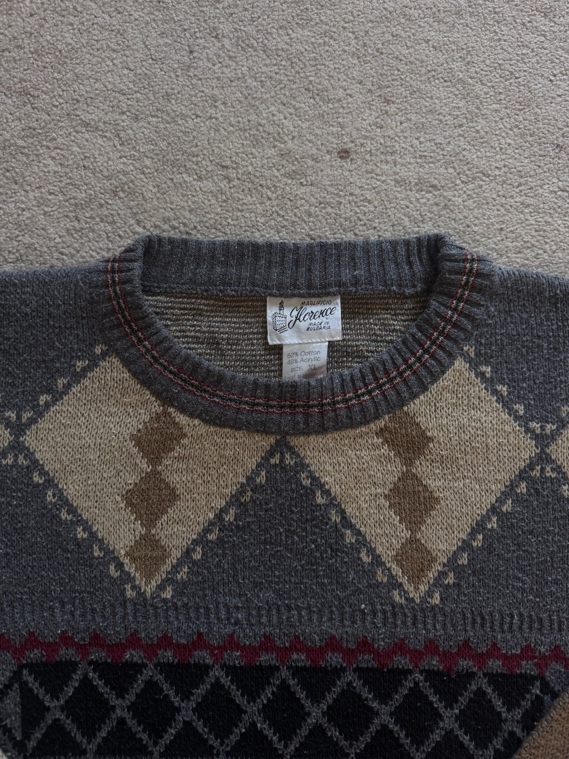 Extra large Florence Blue Funky Knit Jumper