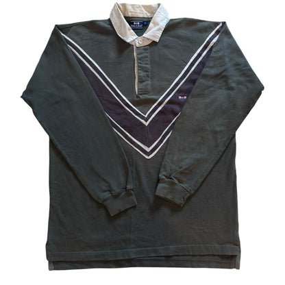 Large Eden Park Green and Navy Rugby Shirt