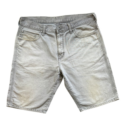 34" Carhartt Washed Grey Western Bermuda Denim Shorts