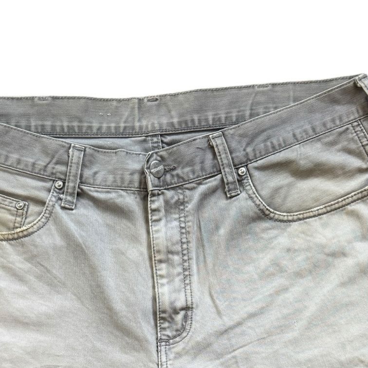 34" Carhartt Washed Grey Western Bermuda Denim Shorts