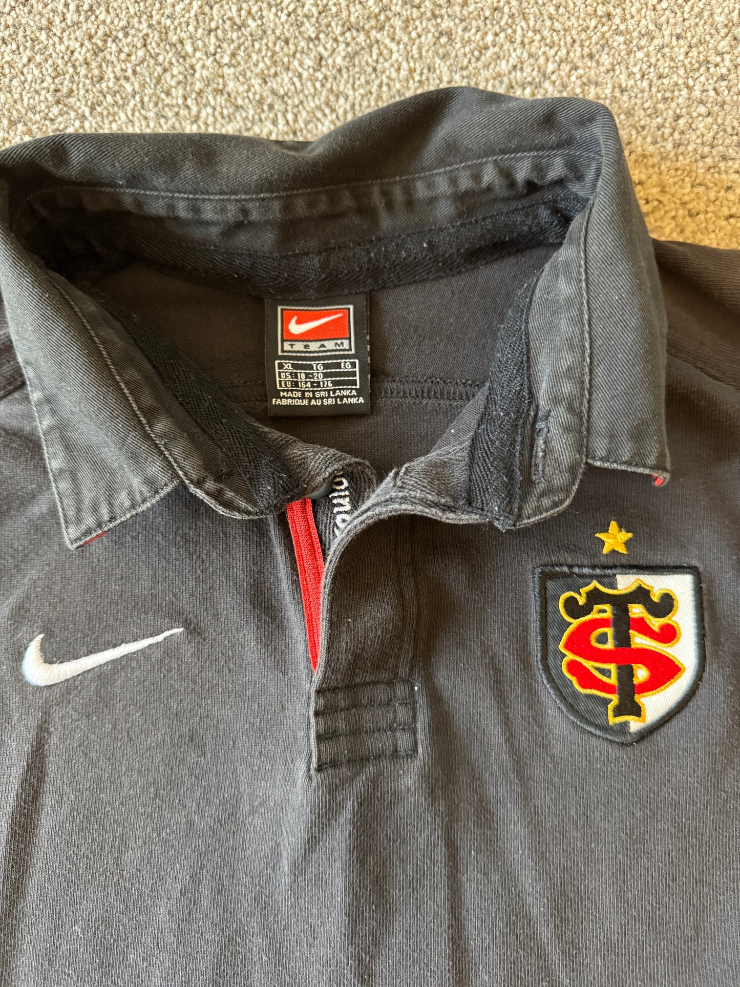 Children's Extra large Nike Black Toulouse Rugby Shirt