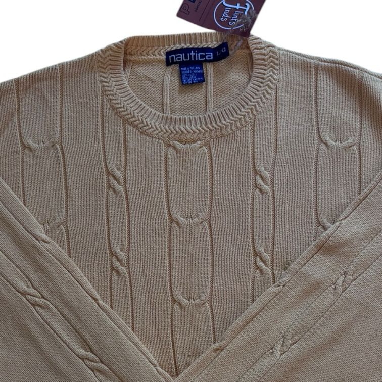 Large Nautica Yellow Cable Knit (more yellow in person)