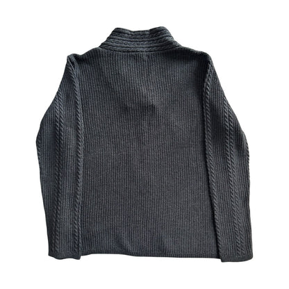 Woman's Extra large Nautica Grey Knitted Shawl Neck Jumper