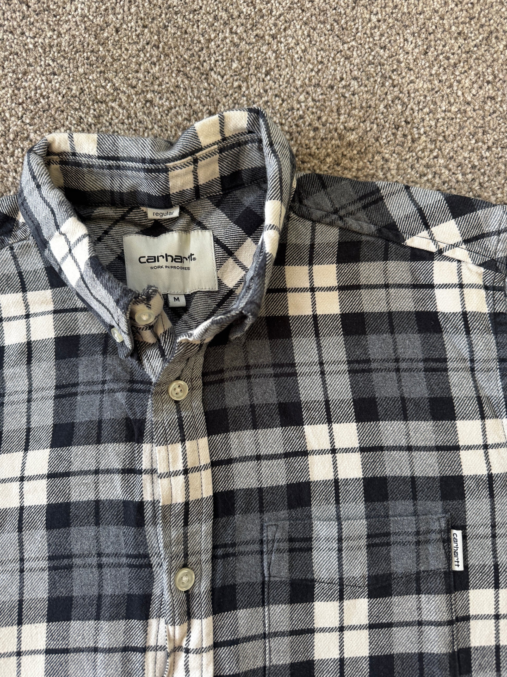 Medium Carhartt Grey Check Baker Shirt