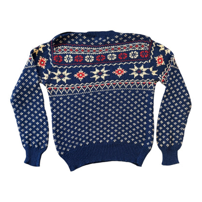 Medium Ralph Lauren Blue Knitted Nordic Jumper