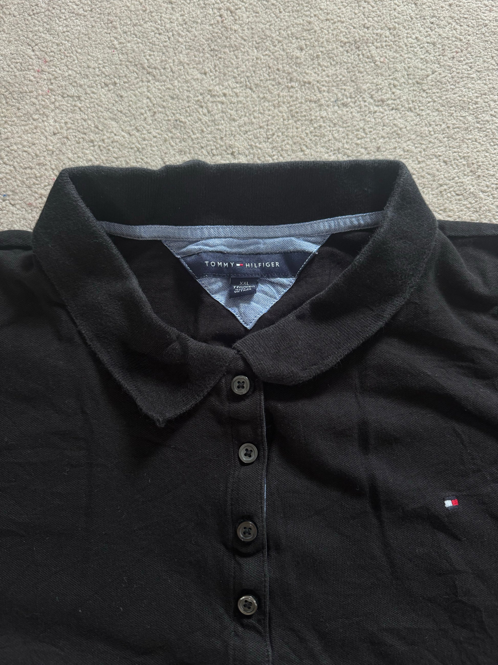 Woman's XXL Tommy Hilfiger Black Polo Shirt
