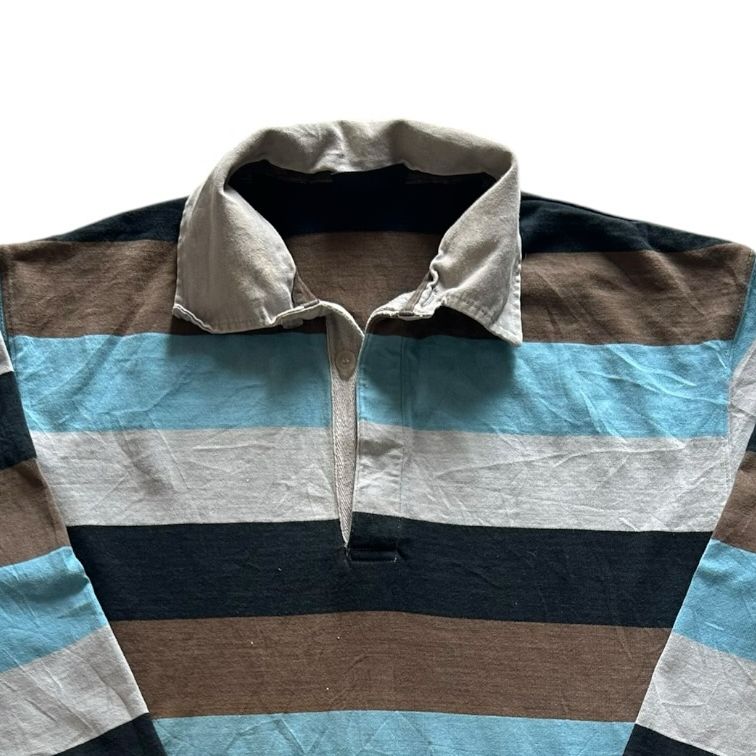 Medium Melka Blue, Brown and Black Rugby Shirt