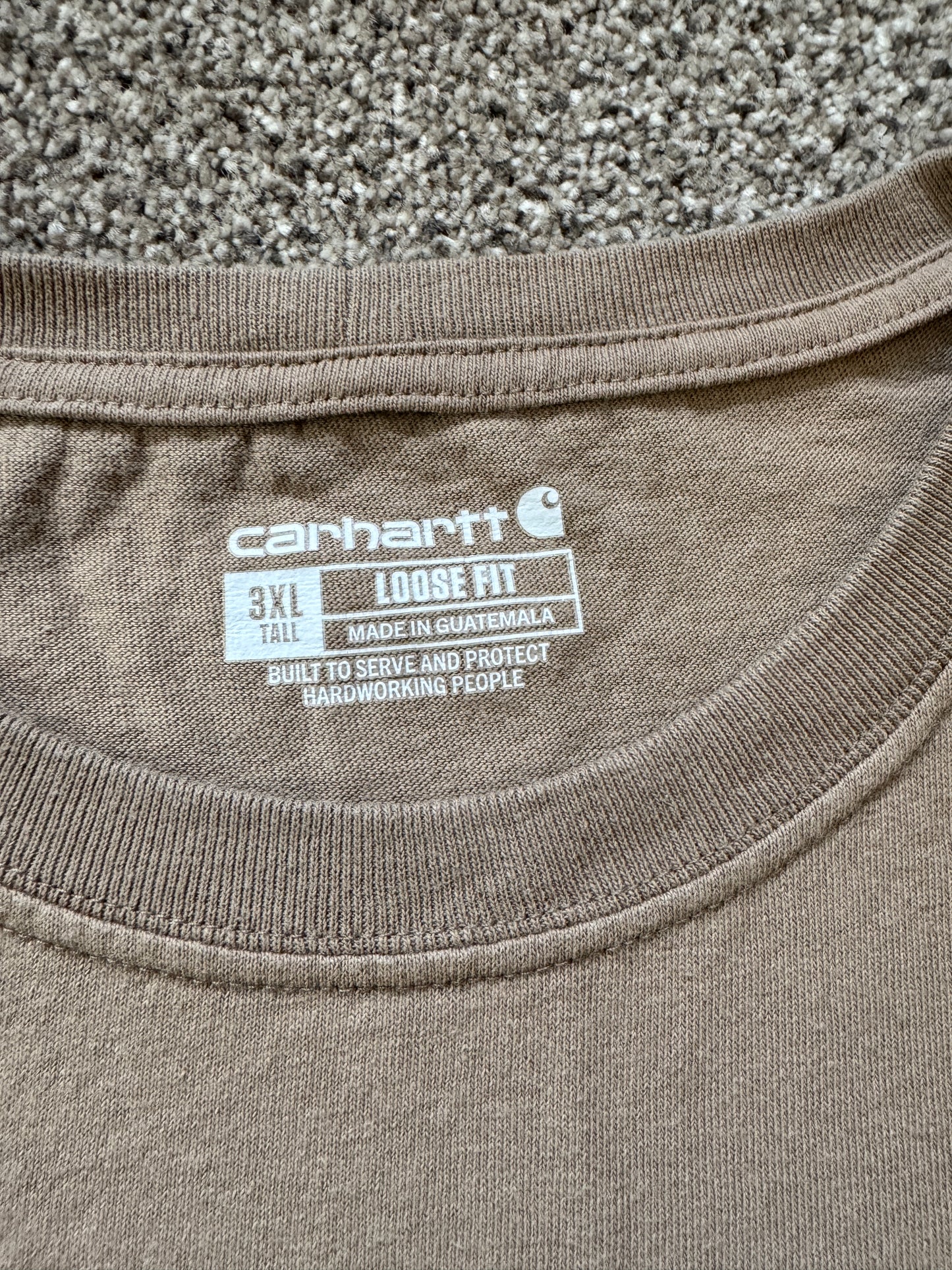 3XL tall Carhartt Beige Pocket T-Shirt