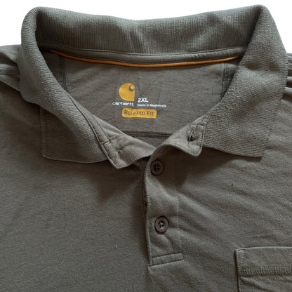 XXL Carhartt Olive Green Polo Shirt