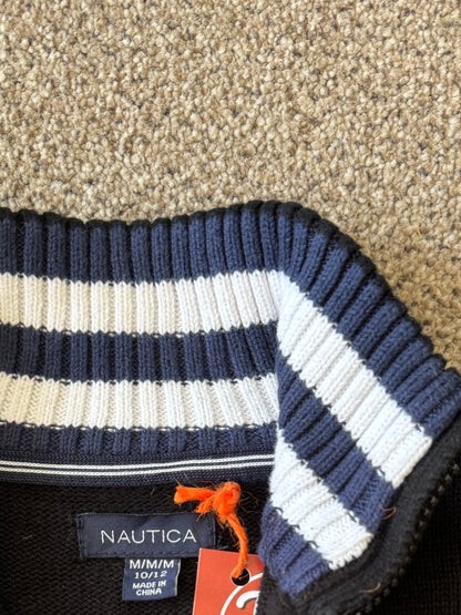 Aged 10-12 Nautica Black 1/4 Zip