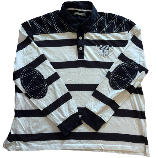 3XL 3 Suisses Navy and White Rugby Shirt