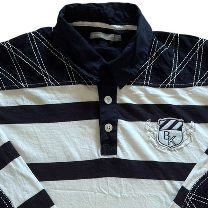 3XL 3 Suisses Navy and White Rugby Shirt
